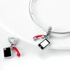 Genuine Charm Copper Creative Phone Handle Bead Fits Charm Plata Bracelet For Women Jewellery Crafting Beautiful Gift