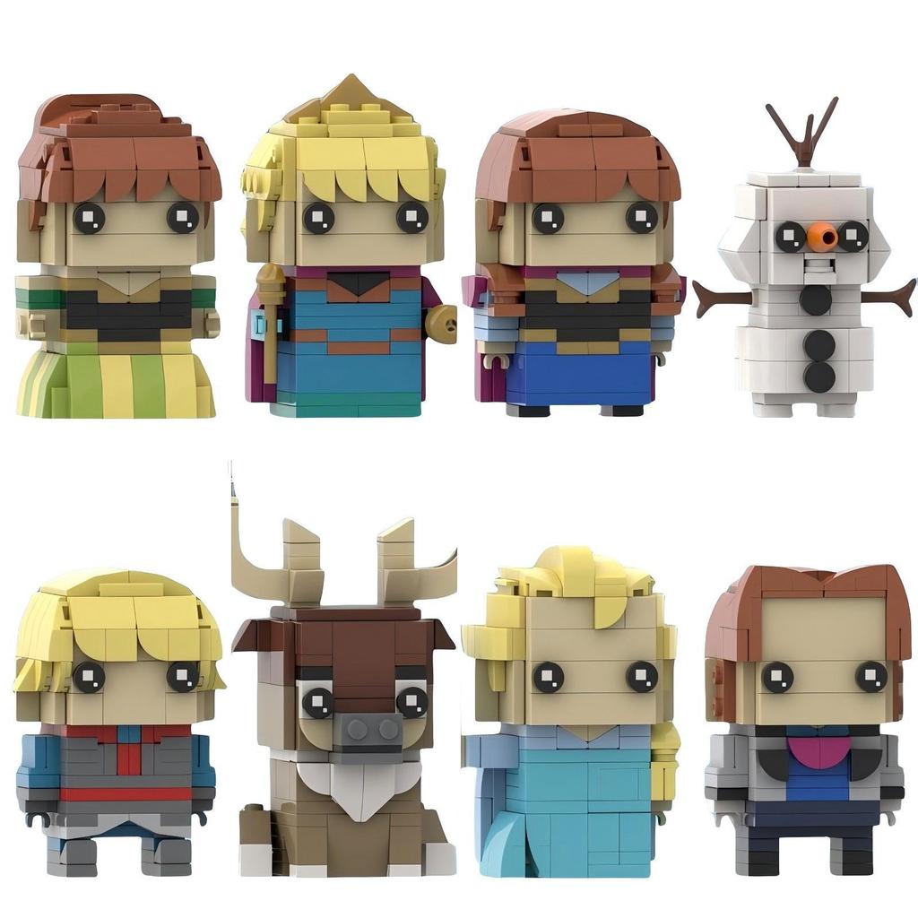 Building Blocks MOC Ice And Snow Square Head Children's Intellectual Development Building Blocks Diy Toy Model Ornaments