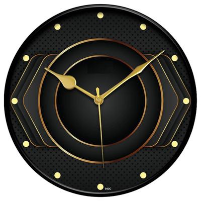 Designer Kunststoff Analoge Runde Wanduhr mit Glas für Zuhause, Küche, Wohnzimmer, Schlafzimmer, Büro