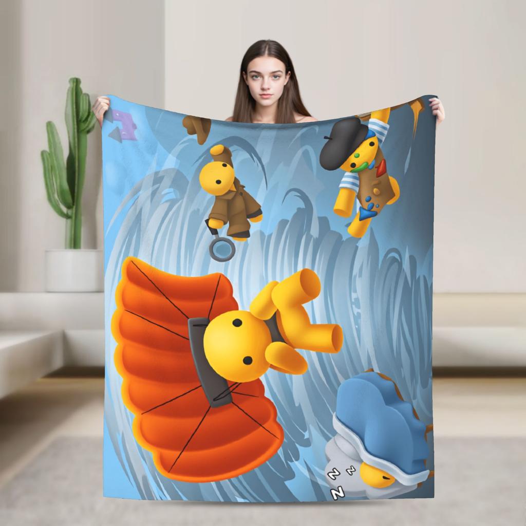 Wobbly Life Feiertagsspiele Decken Flugzeugreise Flanell Überwurfdecke für Sofa Bett Weiche Qualität Tagesdecke Geburtstagsgeschenk