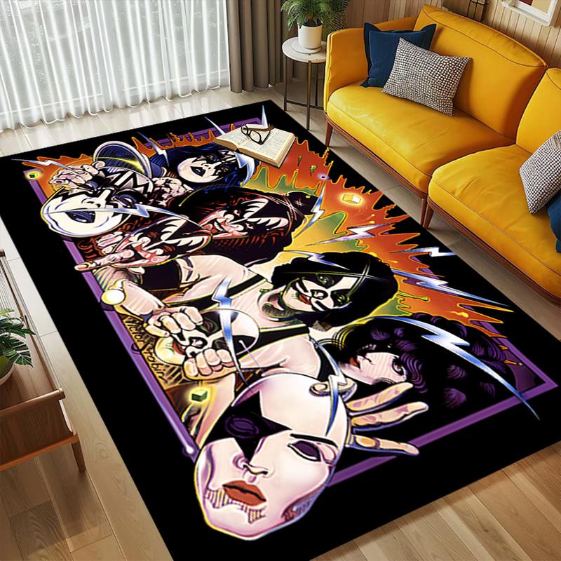 Kiss Band Living Room Nonslip Area Rug Soft Carpet For Bedroom Game Playroom Sofa Office Home Decor Doormat Christmas Gift C926284