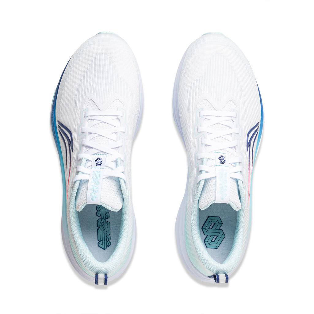 Li Ning Red Rabbit 8 Test Exam Cushioning Speed Marathon Training Professional Running Shoes Men Running Shoes White Blue ARPV001-25