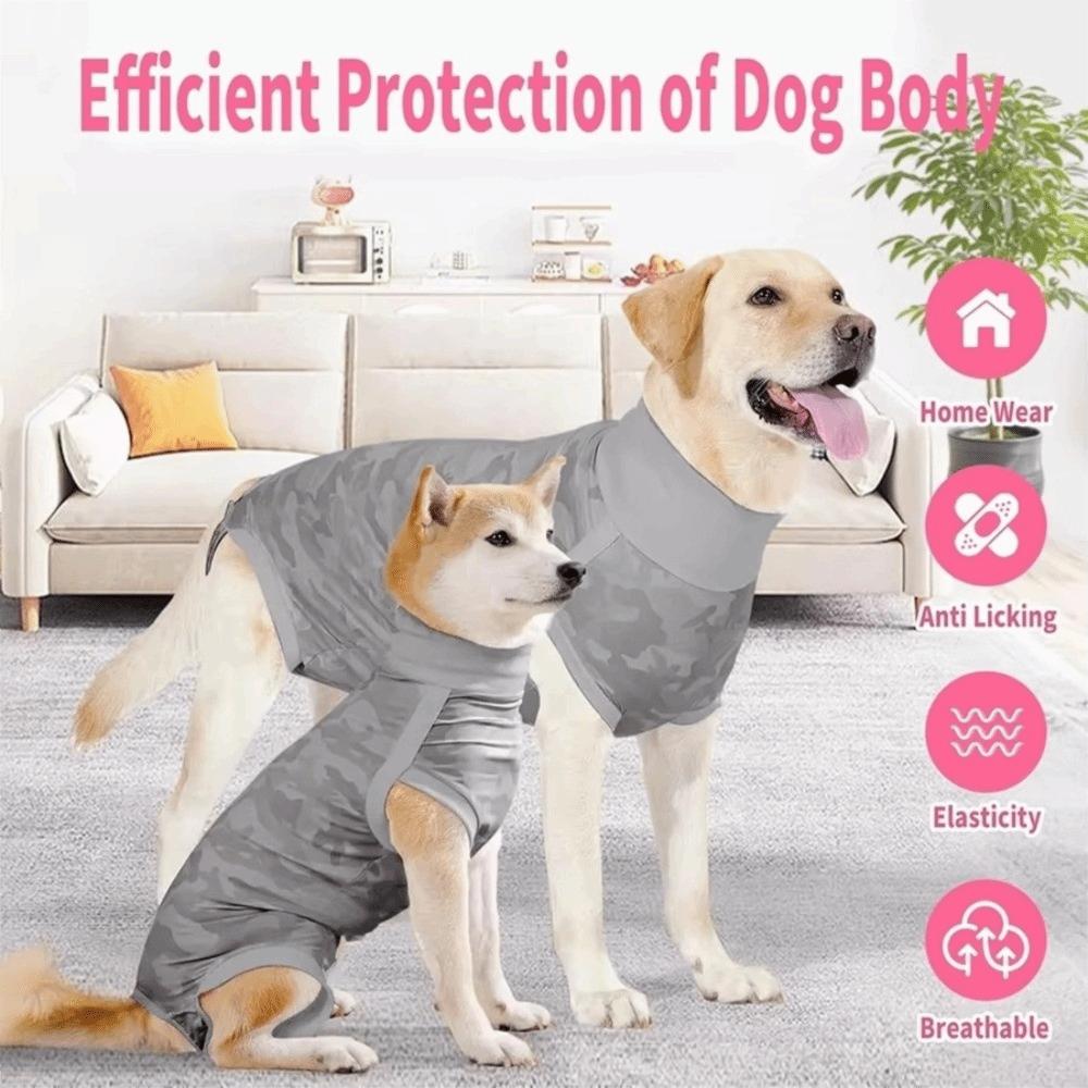 Dog Accessories Elastic Dog Recovery Suit Breathable Washable Dog Sterilization Suit Soft Four-Legged Dog Pajamas Home Wear