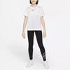 Nike Sportswear Solid Logo Round Neck Short Sleeve T-Shirt Kids Tops White DA6918-100