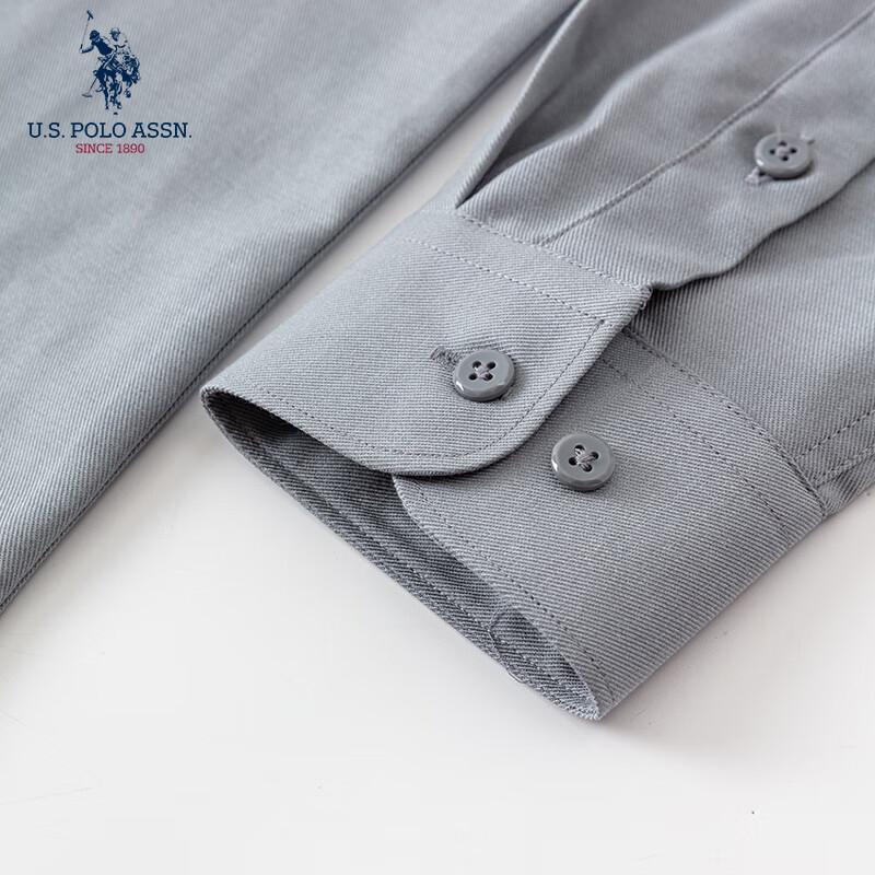 U.S. POLO ASSN. Men's Long Sleeve Wool Blend Business Casual Shirt