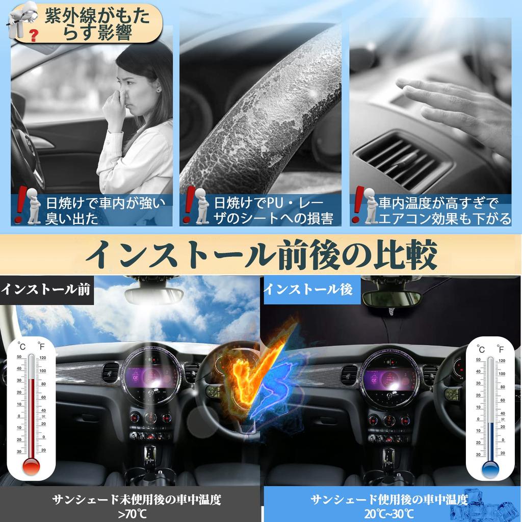SHAOHAO BMW Mini Cooper Car Car Windshield UV Easy Full Improved Thickening (3rd Generation) F55/F56 Sunshade, Accessory, Sunshade, Protection,