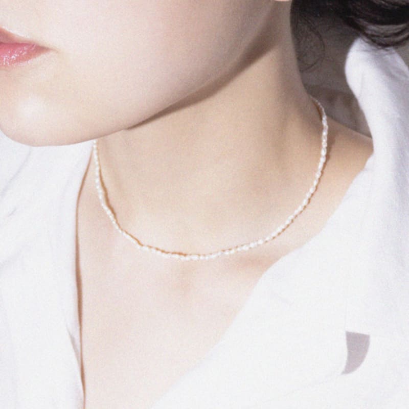 Kiee Oshimu (Silver925) 509 Mini Pearl Necklace