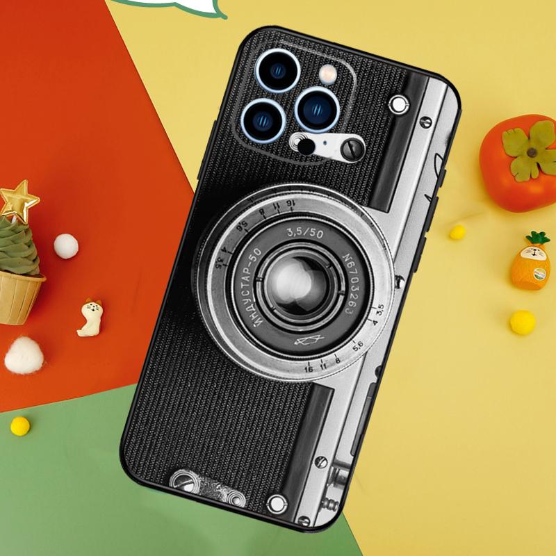 Retro Camera Vintage Case For iPhone 14 13 12 11 15 16 Pro Max Mini X XR XS Max 8 7 14 15 16 Plus Cover Funda