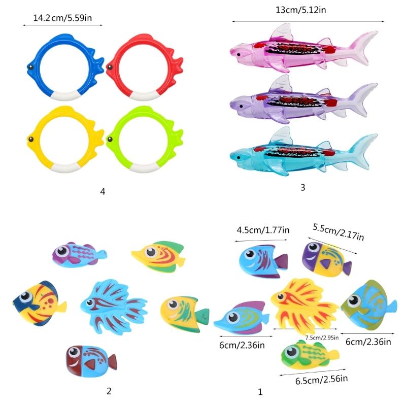 Children Cartoon Fish Shape Diving Toy Children Funny Toy Diving Game Play Water Toy Underwater Training Fun Bath Toy