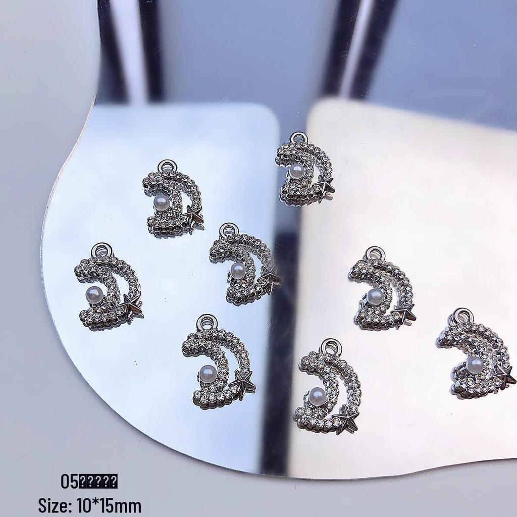 Cherry Moon Alloy Pendant Beaded Necklace & Bracelet DIY Kit