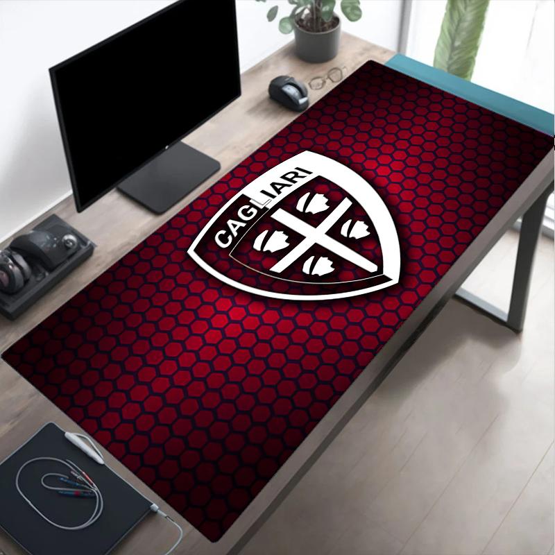 Cagliari Football Club Crest Mouse Pad, Gaming Mouse Pad, Keyboard Pad, Desk Decor for Computer Notebook Fan Gift Birthday Gift