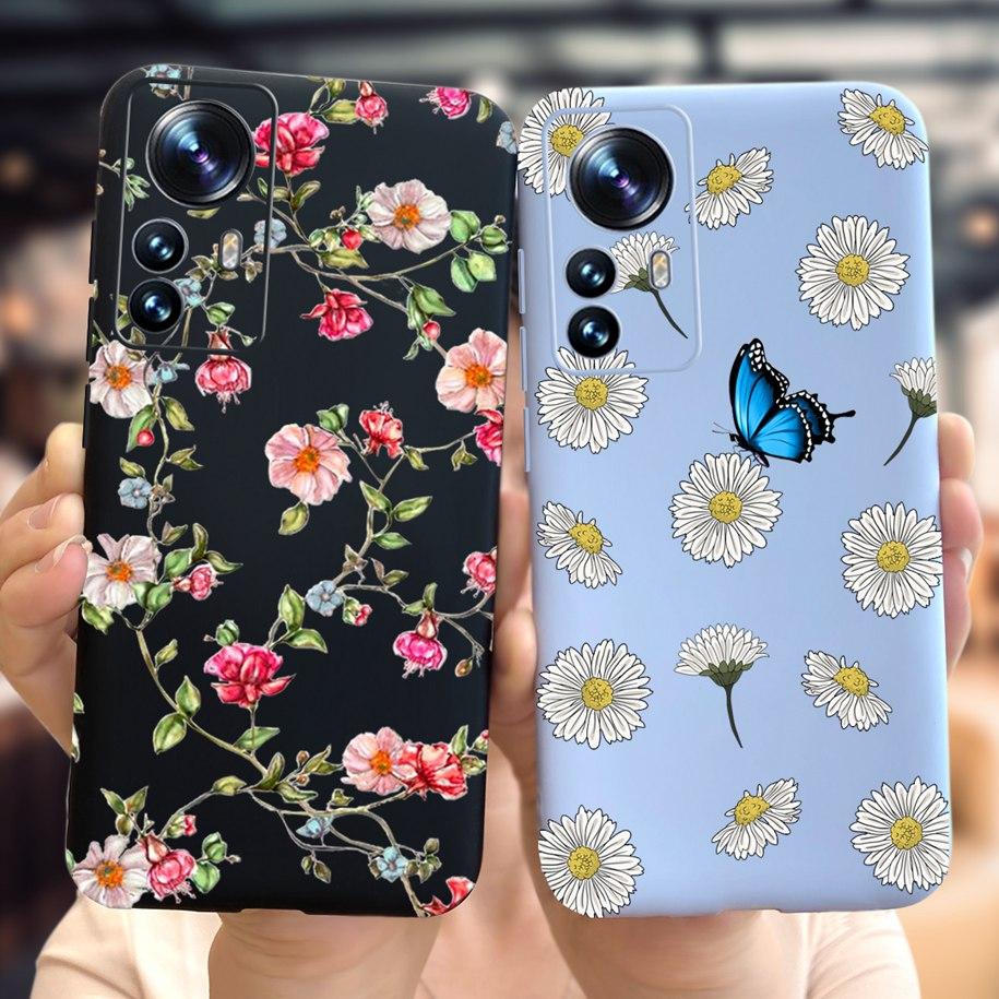For Xiaomi 12 Pro 5G Case Cute Cartoon Painted Matte Cover For Xiaomi Mi 12 Pro 5G Global Funda on Xiomi 12 Pro Mi12 12X 5G Capa