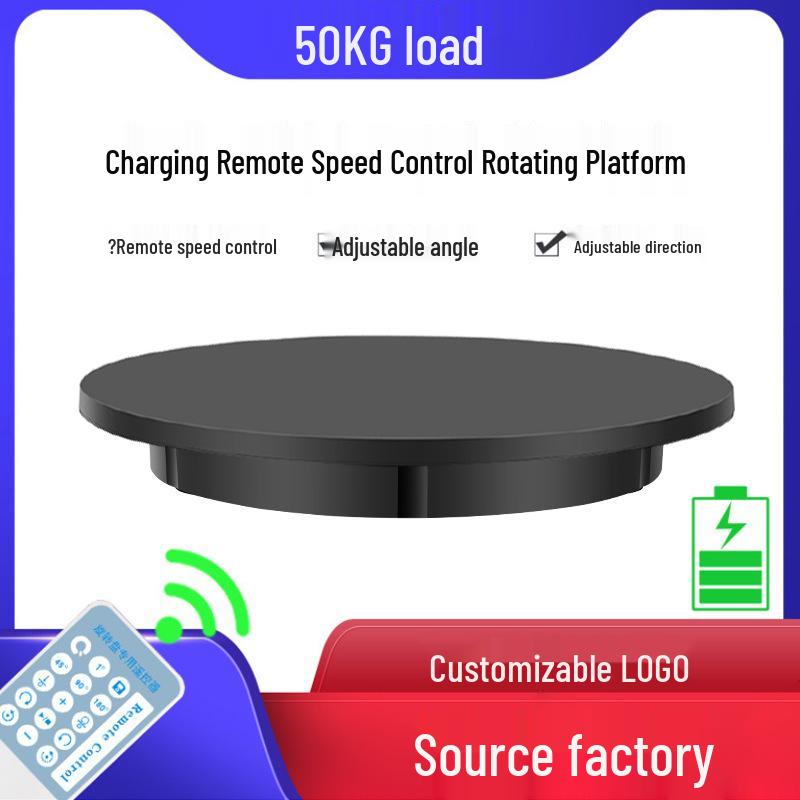 30cm USB Rechargeable Rotating Turntable Display Stand for Jewelry and Clothing Mannequins - Large Capacity, New Model