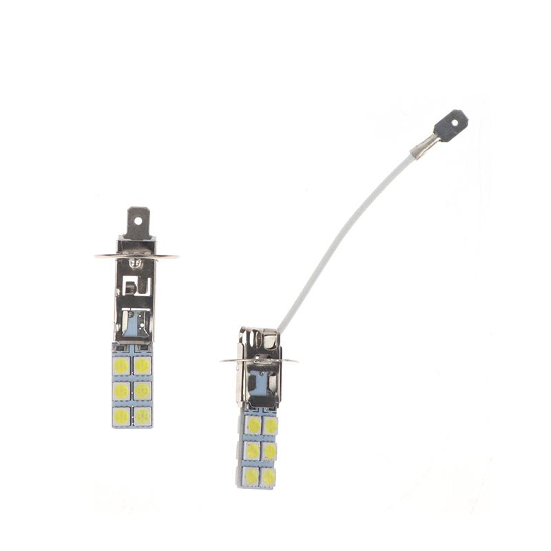 1Pc Car LED Headlights H1 H3 Head Lights 55W 5050 Chip 6000K Fog White Lamps