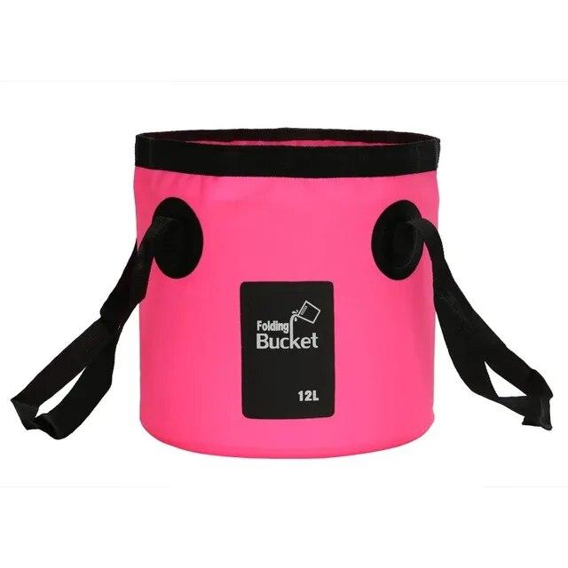 1/12L 20L Portable Waterproof Folding Bucket Water Bag For Camping Hiking Fishing Outdoor Storage 12L