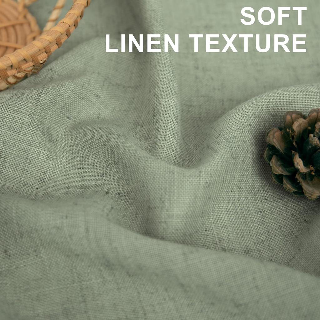 DANCURTON Sage Green Valance for Windows Kitchen Living Room Valance Rod Pocket Boho Farmhouse Country Rustic Bathroom Small Window Treatment Semi