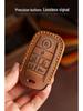 Handmade Genuine Leather Key Cover for Kia Carnival MPV – Retro Cowhide Protective Shell