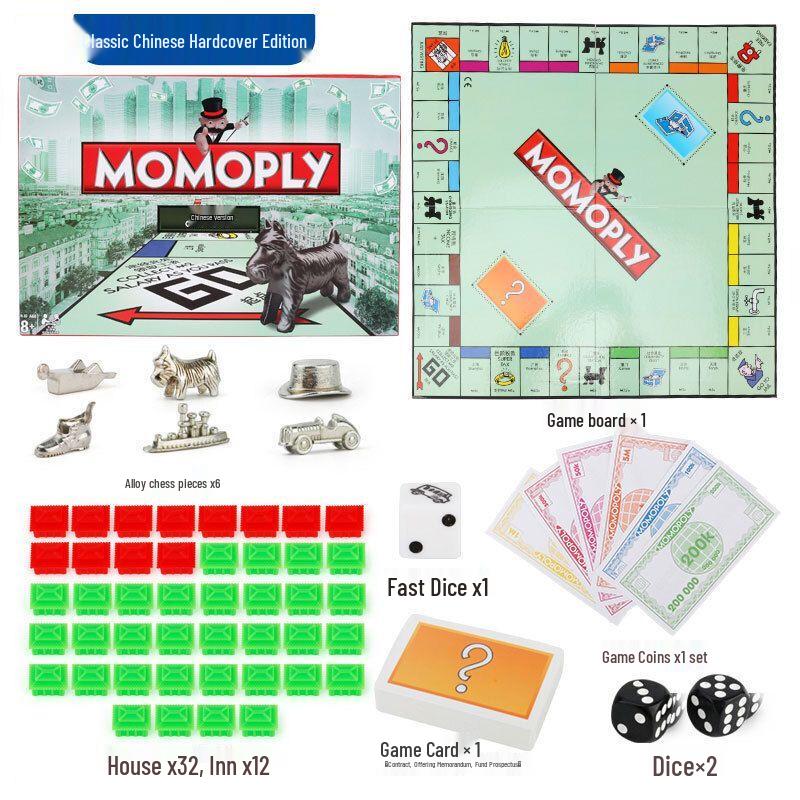 Deluxe Real Estate Tycoon Board Game - World & China Tour