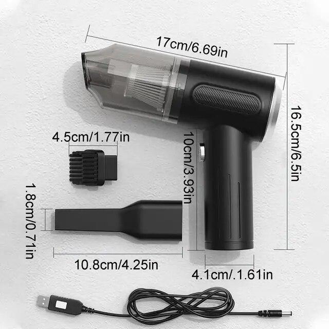 Auto Vacuum Cleaner  Advanced Cleaning Technology Portable 5000PA Strong Suction Car Vacuum Pump For Pet Hair Car Accessories