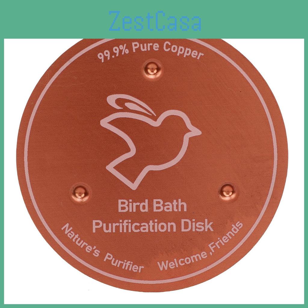 Disk Copper 9999percent Bath Bird Pure Copper Water Cleaner 1mm Thick With Stable Triple Point Support For Outdoor