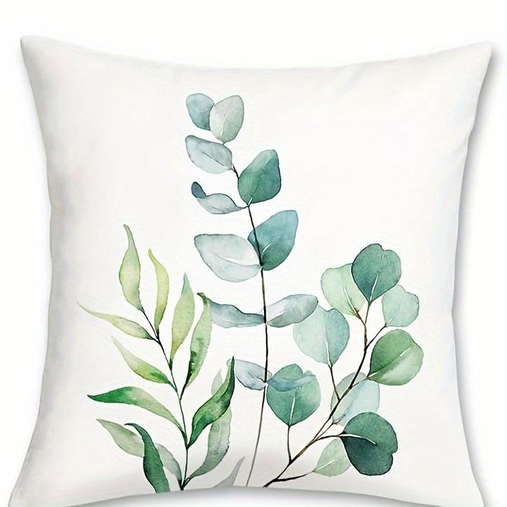 Home Decor Eucalyptus Leaves And Be Still Cushion Covers Pattern Cushion Cover Suitable For Sofa Bedroom Car Pillow Cover
