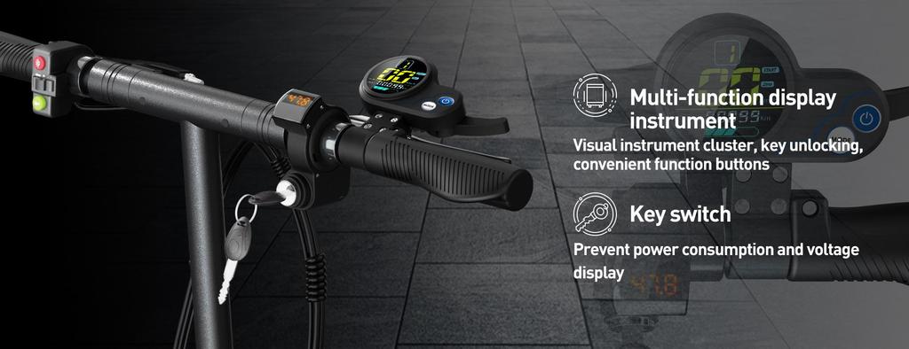 JOYOR Y6-S 500W Foldable Electric Scooter, 48V 18Ah, 60km Range, 10" Tires, Dual Suspension, 19.5kg Lightweight for Commute