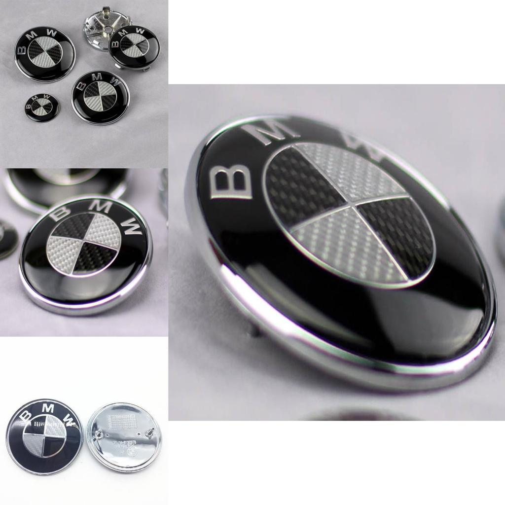 Replacement Carbon Fiber Bmw Emblem Badge 82mm Front Hood Trunk Logo For Most Bmw Models