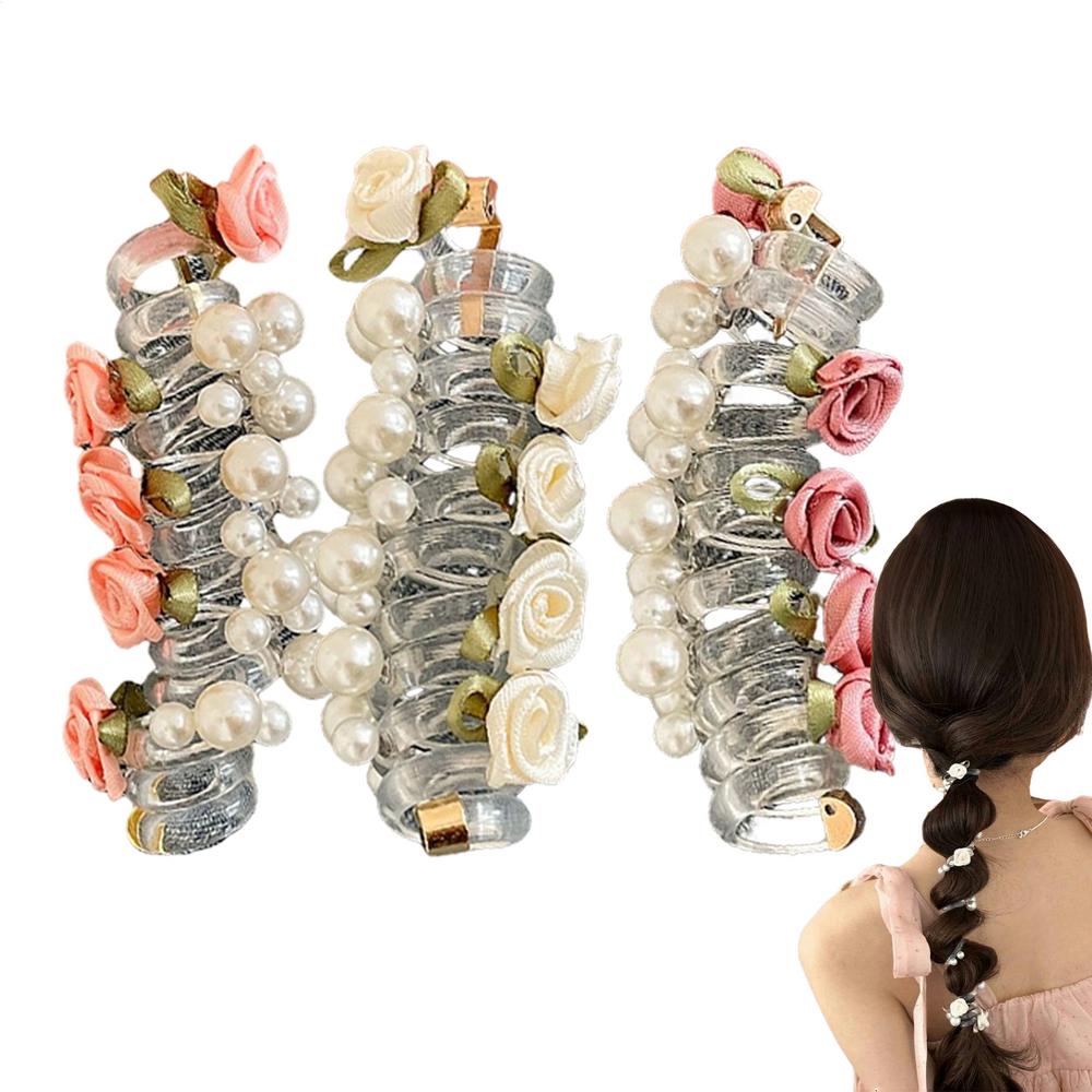 Elastic Spiral Sârmă Telefon Bentiță Legături de Păr Fluture Floare Perle Drăguț Dulce Corzi de Păr Accesorii Versatile pentru Coafură
