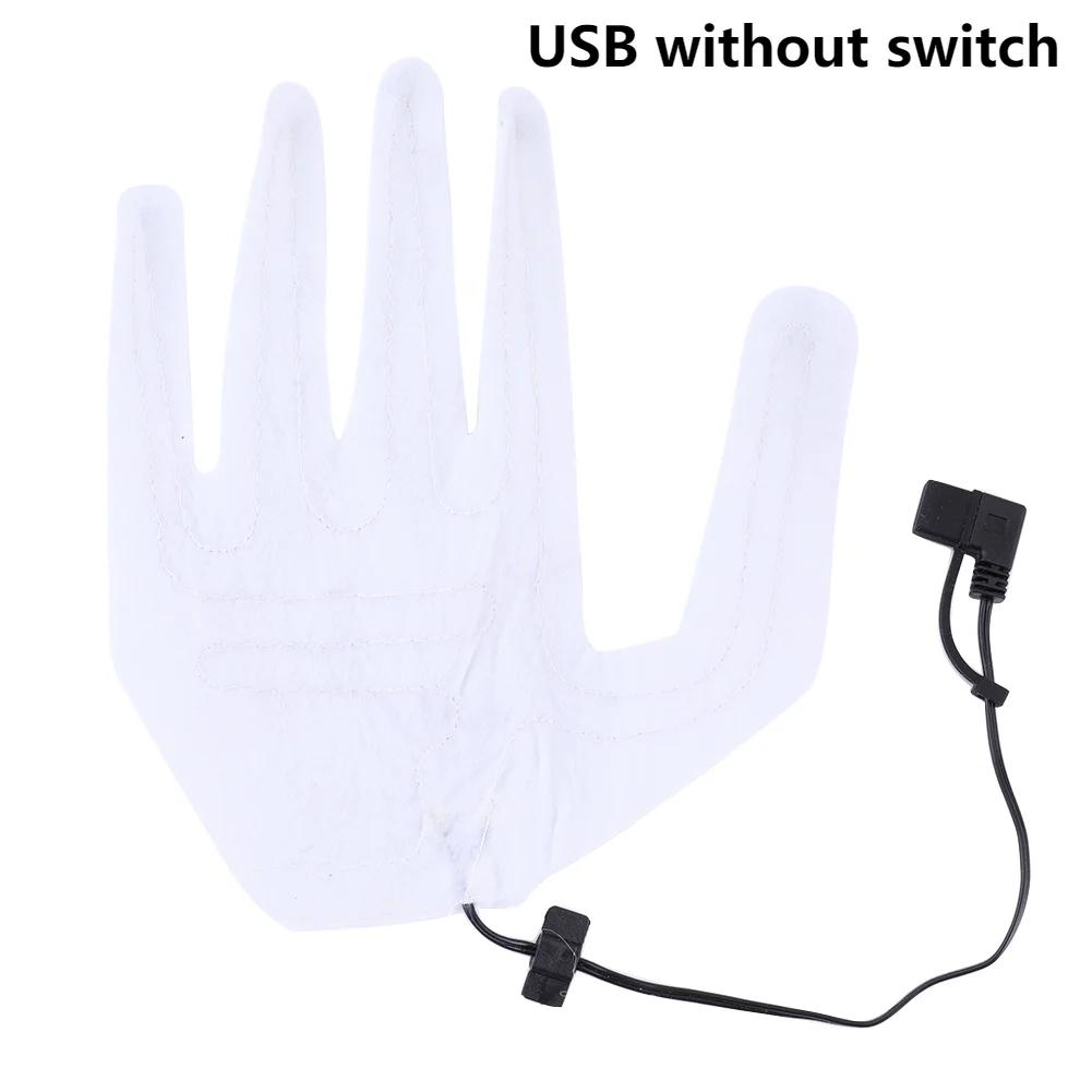 Practical USB Heated Gloves Pad Winter Warm Five-Finger Gloves Heating Pad Electric Heating Film Mitten Heating Sheet