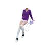 Polo Ralph Lauren Solid Color Logo Embroidered V-Neck Long Sleeve Knit Sweater Women sweater Purple 211570011-107