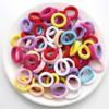 Gummiband Kinder Elastische Haarringe Mädchen Haarschmuck 100 Stück Haarbänder für Mädchen Bunt Nylon Scrunchie Haargummis