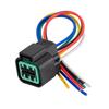 PB62506027 6 Way 2Pcs Headlight Headlamp Connector Adapter Harness Cable Wire Wiring Plug Pigtail Fit for Kia Sportage 2005-2010