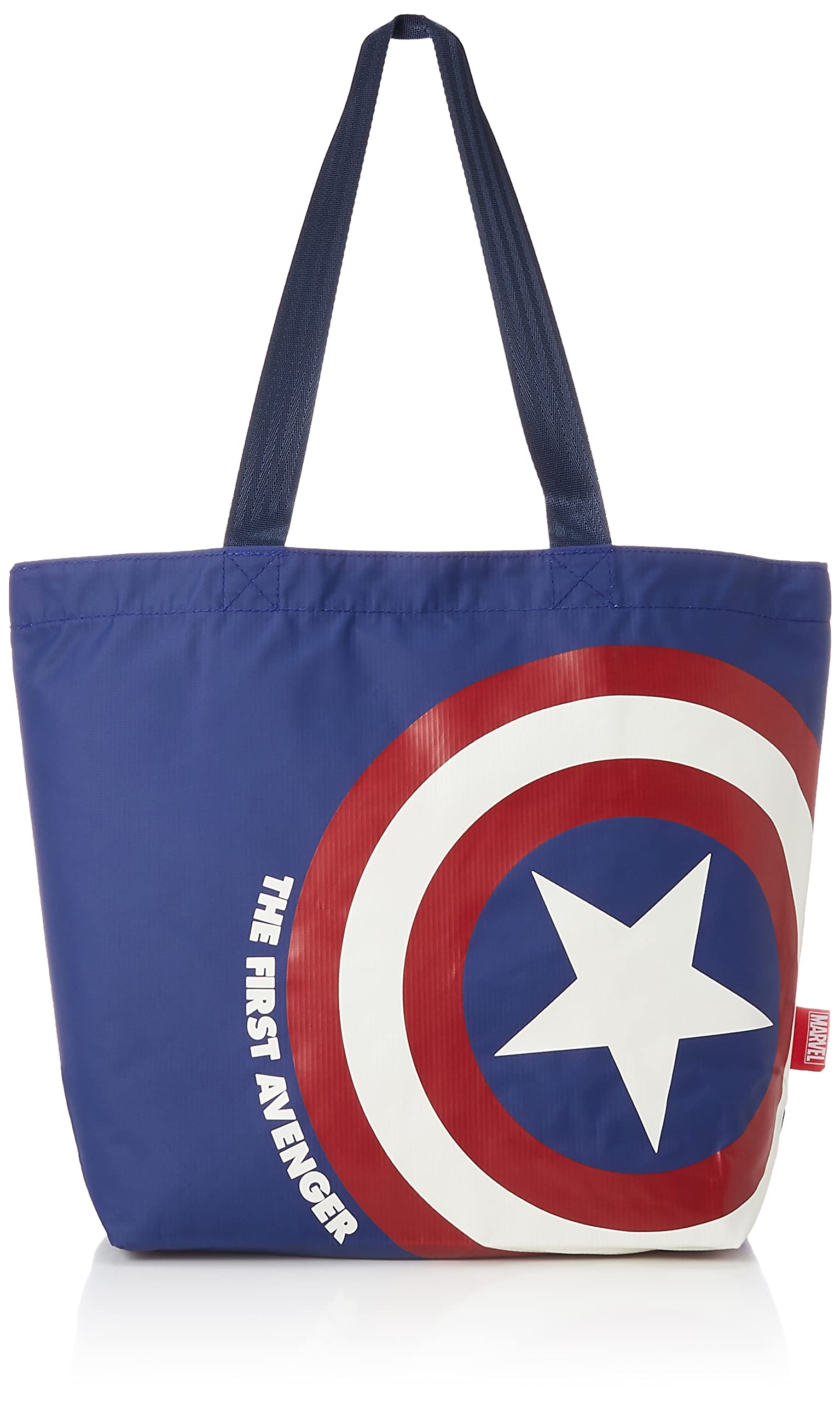 

Marushin Marvel Captain America Tote H33 x W44 x D15cm 60cm Back H19 x Water Product 2505027700 Bag, (Handle / Pocket W20cm), Navy, Code