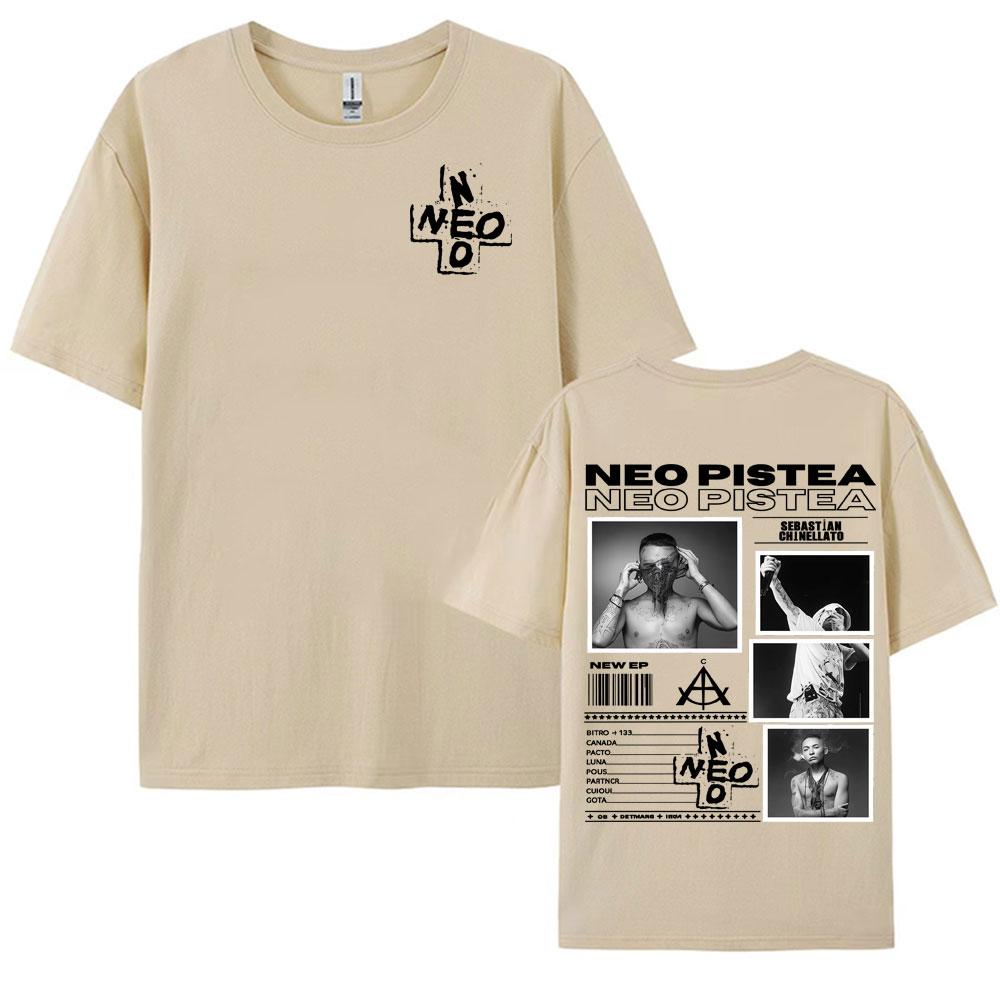 Rapper Neo Pistea Album 2025 Tour Merch T Shirt Men Women High Street Gothic Hip Hop T Shirts Casual Summer Pop Art Tshirt Tops