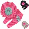 Autumn Outfit Sets Kids Girls Floral Printed Long Sleeve Shirts Trousers 2pcs Sets Baby Clothes Suit