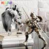 Medieval Knight Multi-Joint Movable DIY Action Figures Weapon Warrior Robot Sword Shield Assembly Toy Children's Holiday Gift