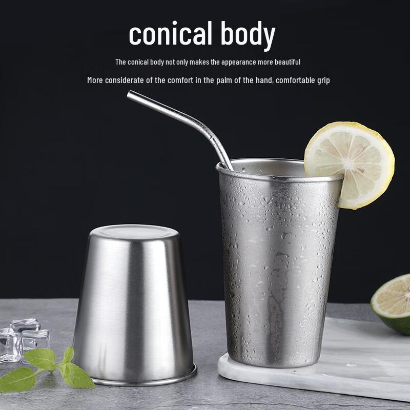 ZISIZ Industrial Style Stainless Steel Cups
