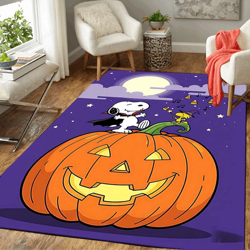 1Pc Snoopy Halloween Mummy Night Rug Office Carpet Indoor Outdoor Doormat Nonslip Soft And Comfortable Living Room Christmas Halloween Gift D91896
