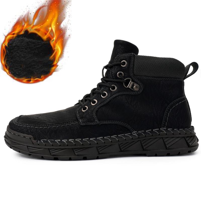 Men's High-top Leather Boots Casual Sneakers