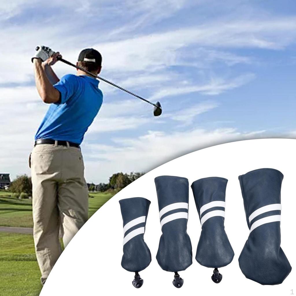 1 Set of Golf Club Head Cover Wood Covers Waterproof Protection Embroidered Patterned Accs