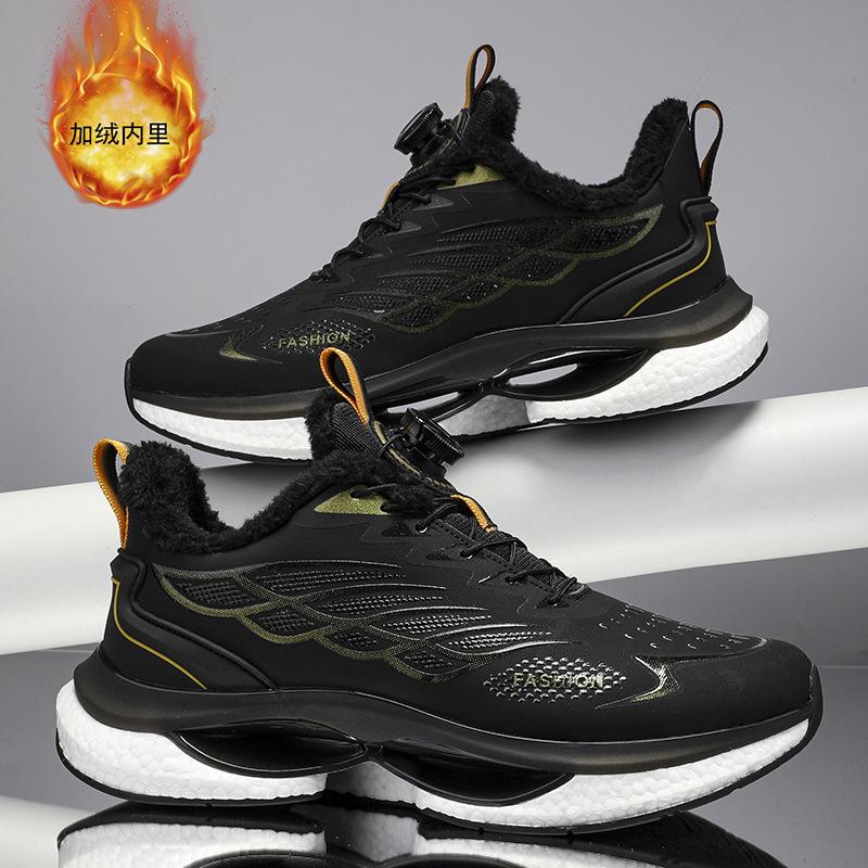 

Winter warm rotating button cotton shoes outdoor cold and warm real explosion cushioning comfortable casual sports shoes 44