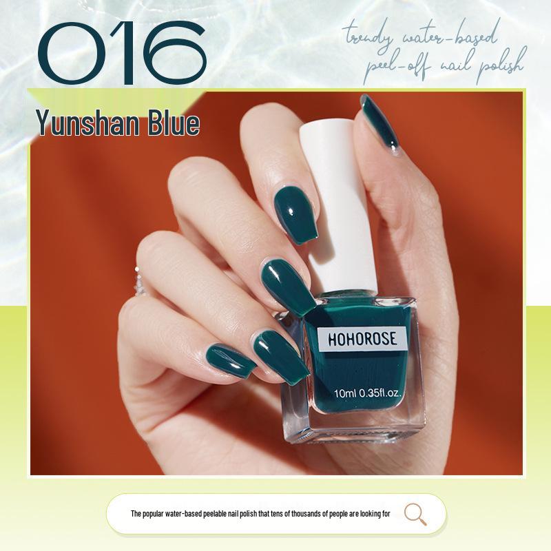 HOHOROSE Quick-Dry Water-Based, Peelable Nail Polish, 10ml, Perfect for Students