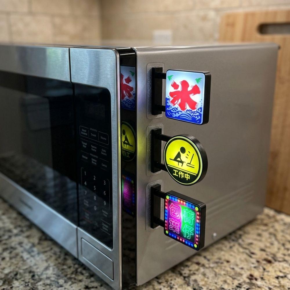 Novelty Glowing Magnetic Advertising Sign Plastic LED Fridge Magnet Light Sign Store Signboard