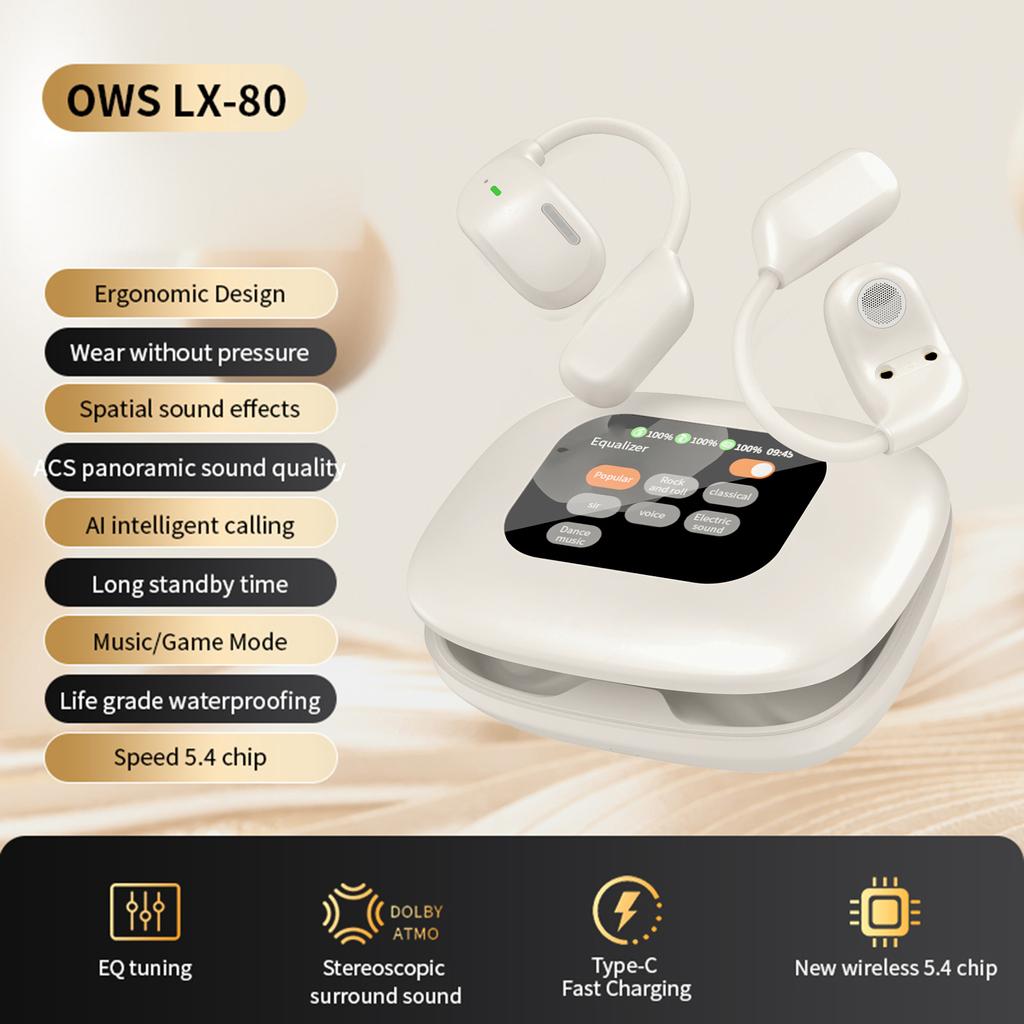 Painless r-Hook rbuds, AI Translation rphones with 130+ Languages Rl-Time Translation,  5.4 Wireless Hdphones with Touchscreen Charging Case, Low Lat