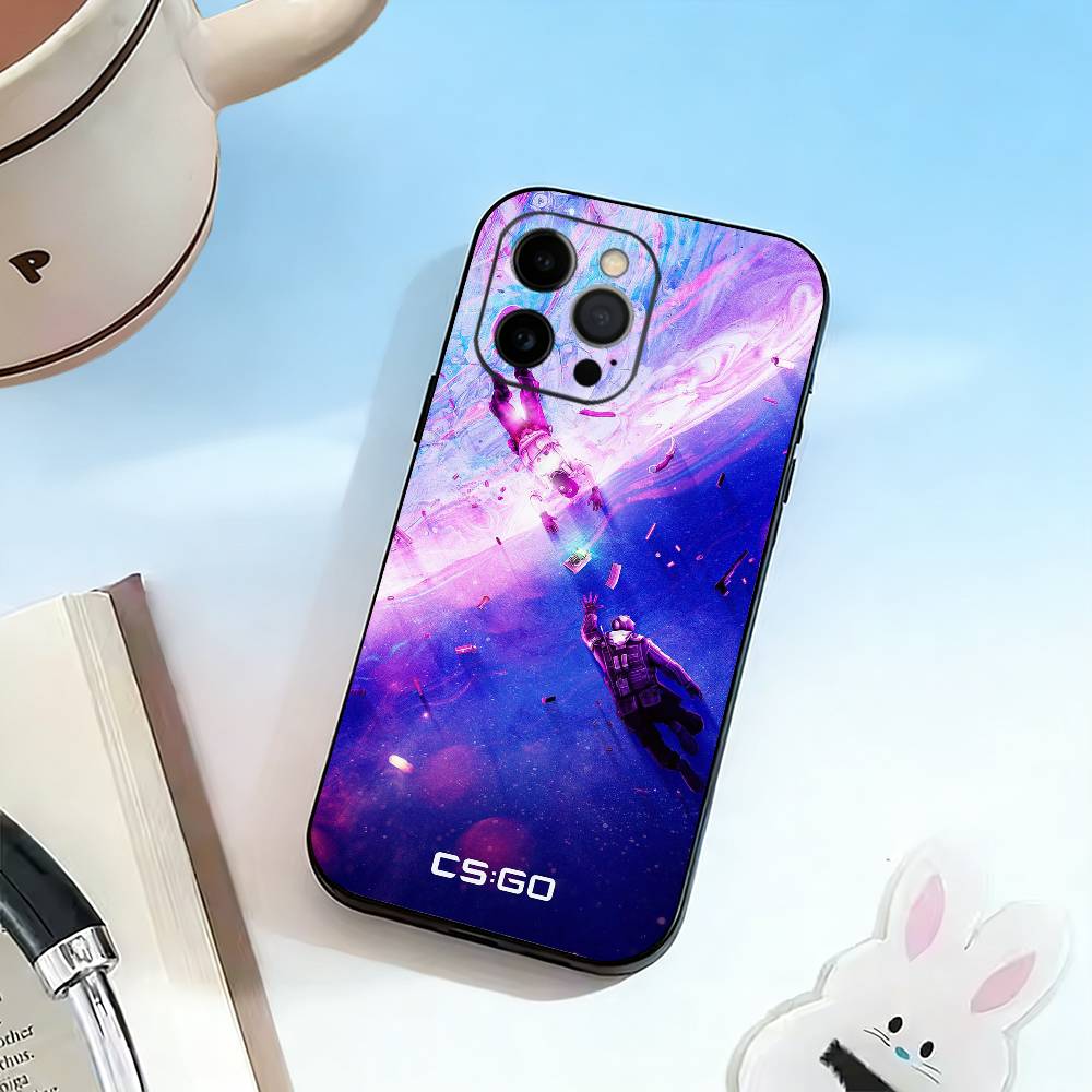 Game Counter Strike CS GO GO Phone Case For iPhone 17, 16,15,14,13,12,11 Plus,Pro Max, Others Soft Black Cover