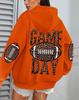 Sudadera de Rugby Holgada con Estampado de Leopardo y Bolsillos para Mujer