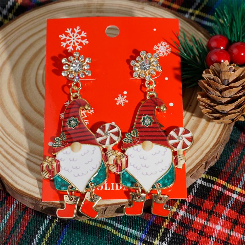 New Fashion Soldier King Pendant Earrings for Women Cute Animal Koala Rhinestone Bells Drop Earring New Year Holiday Jewelry