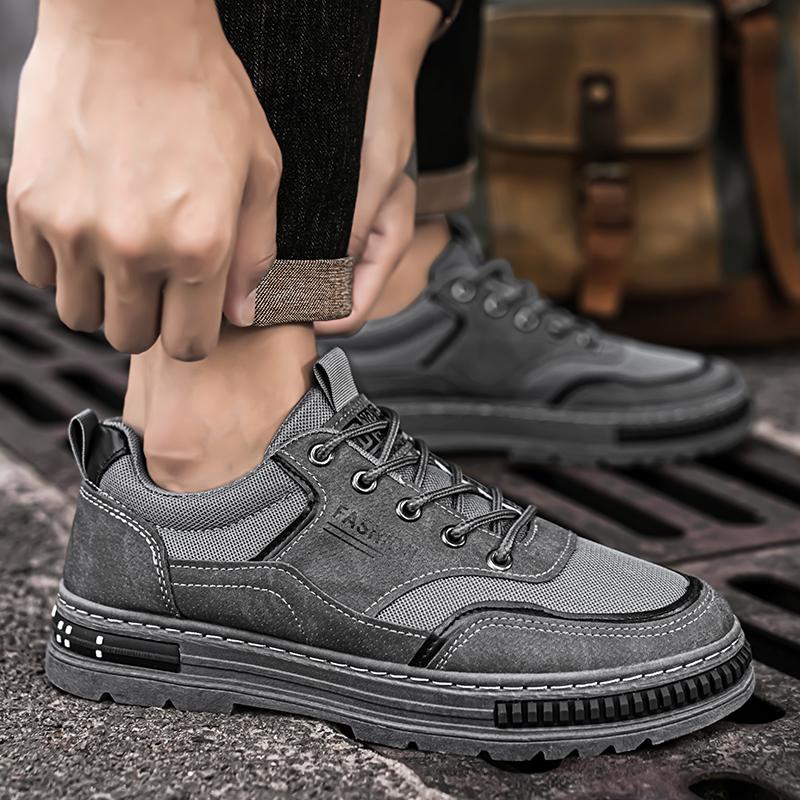 Men Casual Autumn Sneakers Thick Bottom Outdoor Platform Hiking Loafers Fashion Luxury Leather Flat Shoes 2025 Zapatillas Hombre