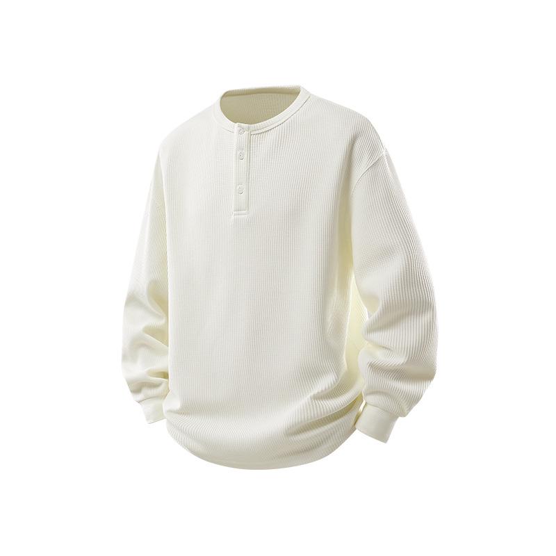 Henry Collar Design Sports Base Layer: Men s Trendy High-End Heavyweight Casual Winter Hoodie M