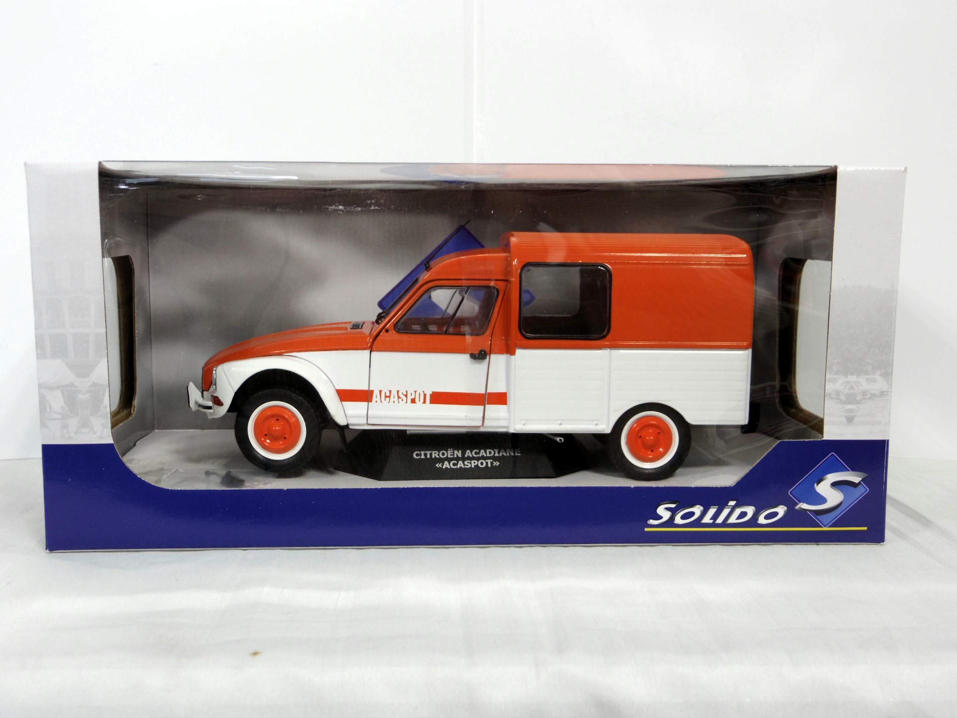 

SOLIDO Citroen Acadiane ACASPOT 1984 Готовая литая миниатюрная машина S1800404 1/18 Белый/Оранжевый белый